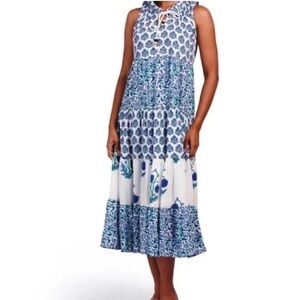 Chelsea & Theodore Boho Floral Maxi Dress Size XS NWT